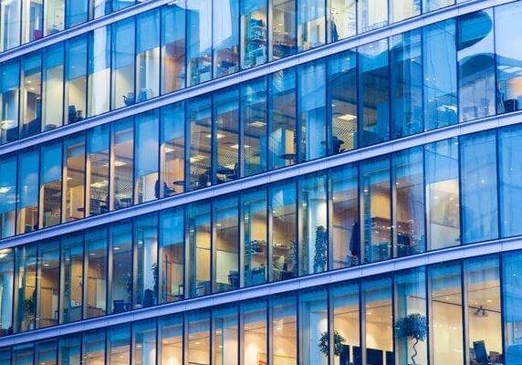 windows office building for background